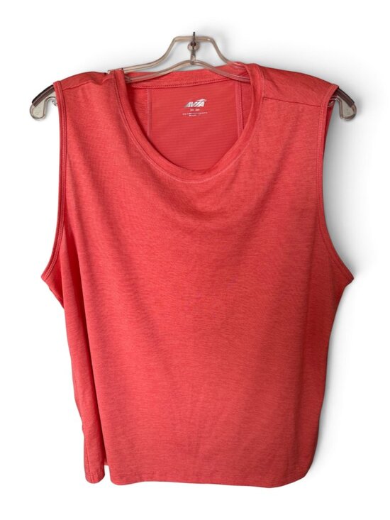Avia Tops - Women's Plus Avia Athletic Workout Sleeveless Tank Top Coral/Orange XXL (20)